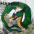 Pam W Hansen - Dragon Window - Glass